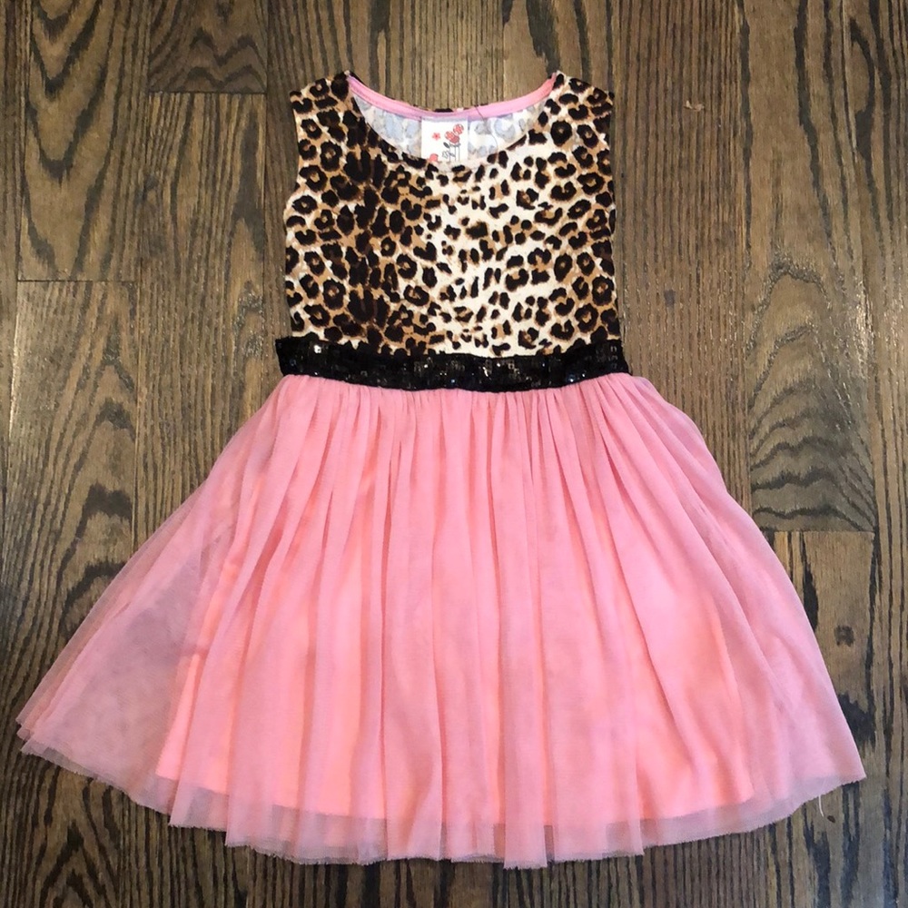 Lily bleu leopard tulle combo dress size 3